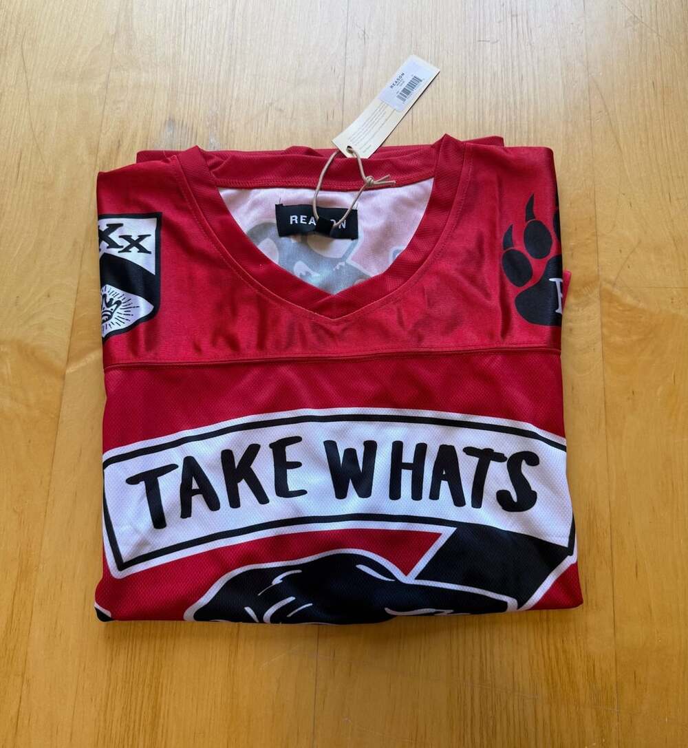 Reason Clothing Take Whats Yours Football Jersey Size XL Red